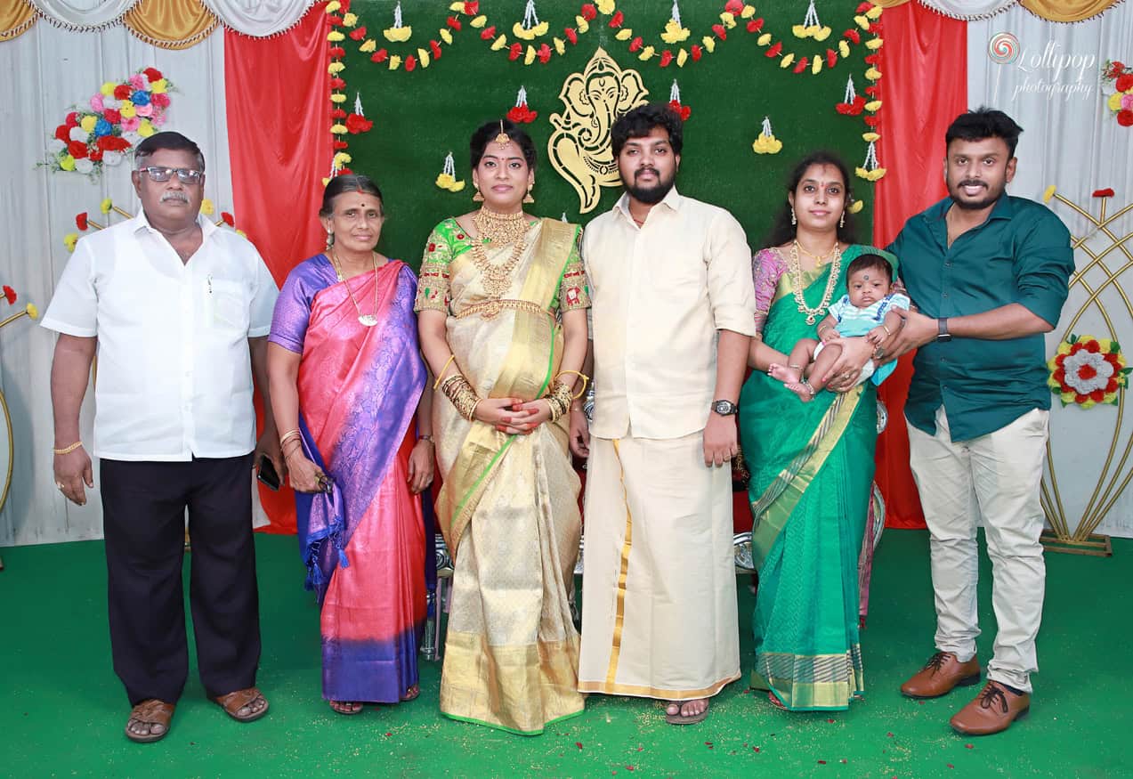 Family members of all generations gather to celebrate Anitha’s baby shower in Coimbatore, creating precious memories